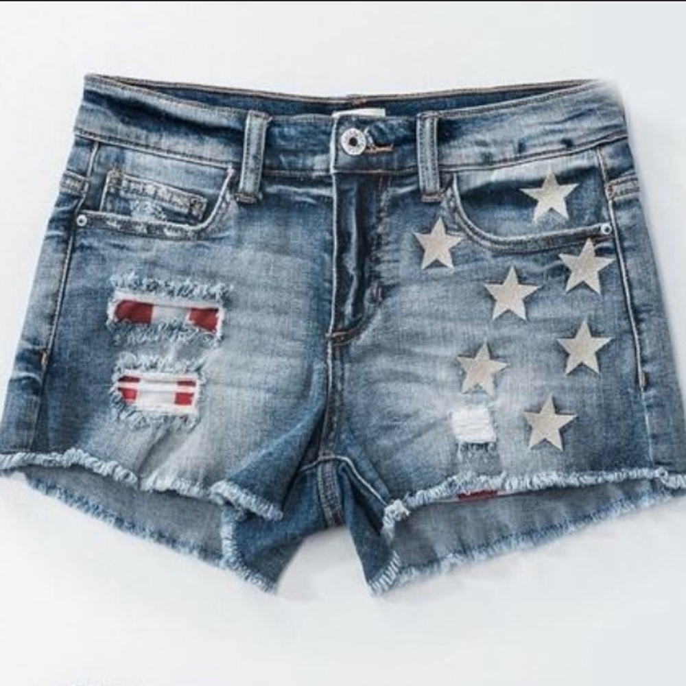 Stars & Stripes denim shorts